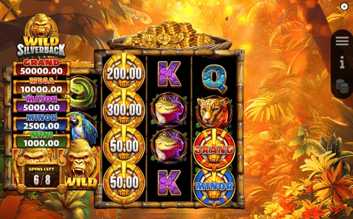 Wild Silverback – spēles ekrāns Free Spins laikā